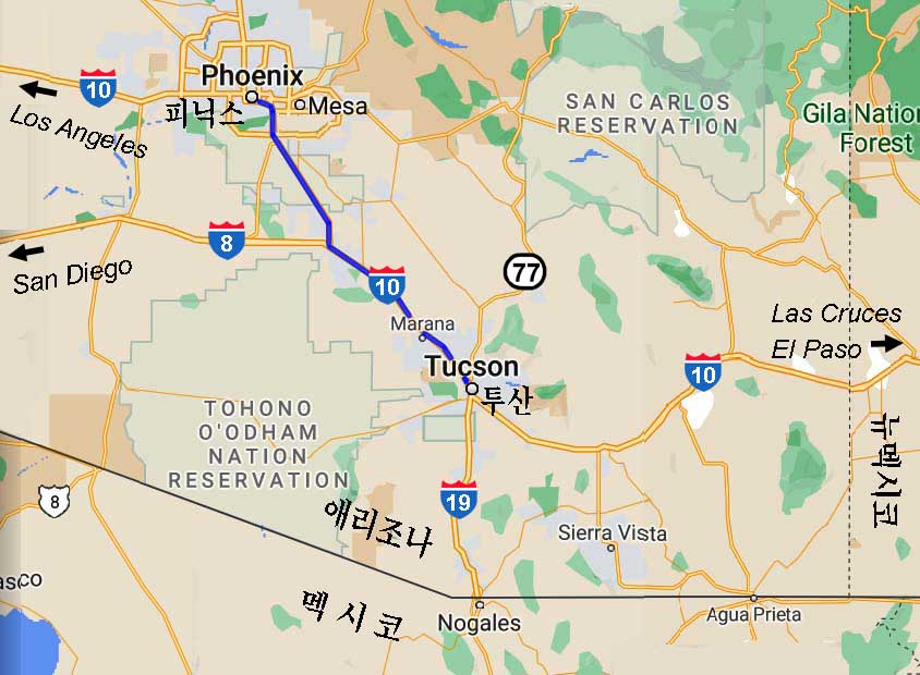 피닉스-투산 지도